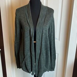 Sonoma Women’s Pine Green Heather Cardigan Sweater sz L NWOT